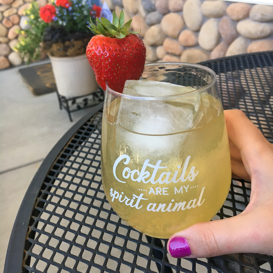 Stemless cocktail glasses 